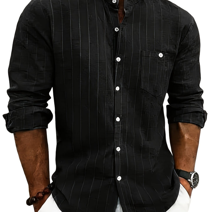 Nathaniel | Refined Striped Long-Sleeve Shirt