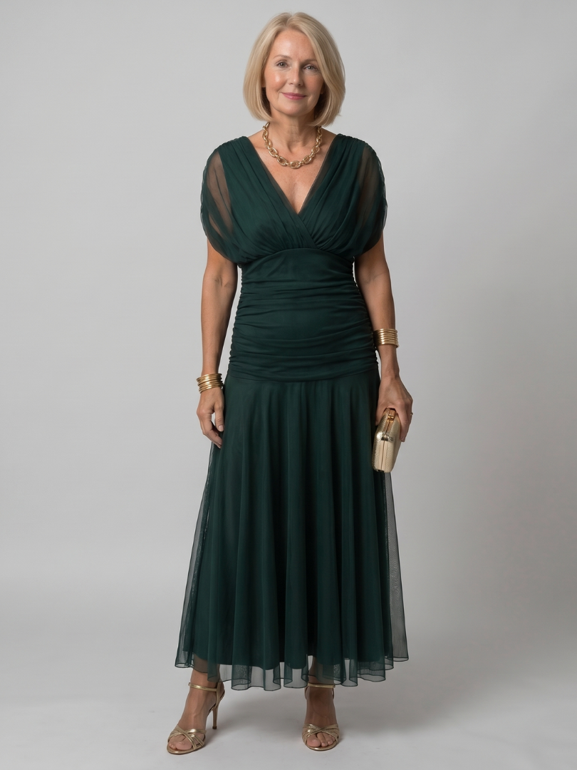 Aveline | Off-Shoulder Flowing Midi Dress