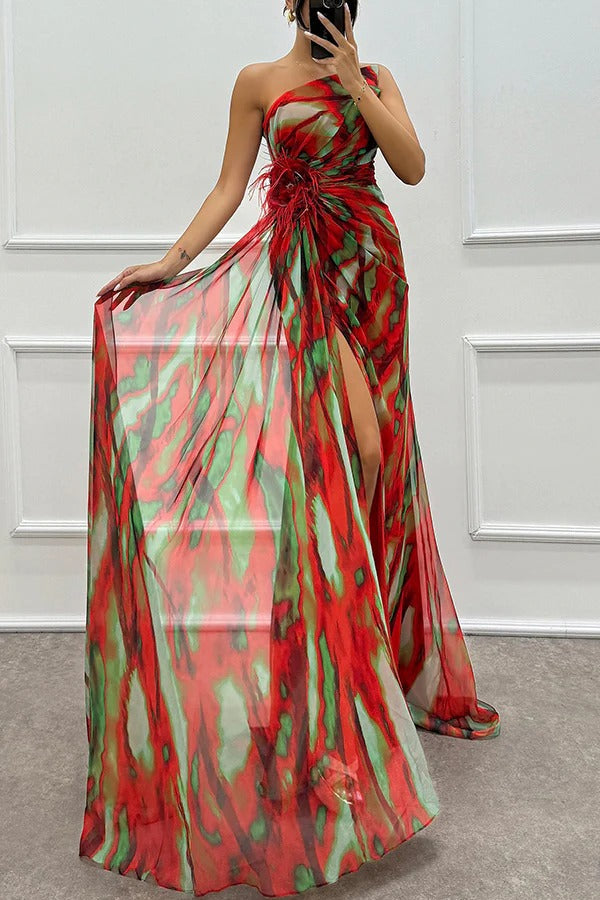 Nicolette | Draped One-Shoulder Evening Gown