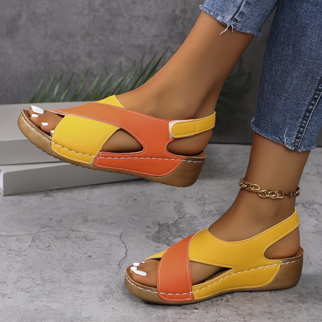 Elaine | Cushioned Wedge Sandals