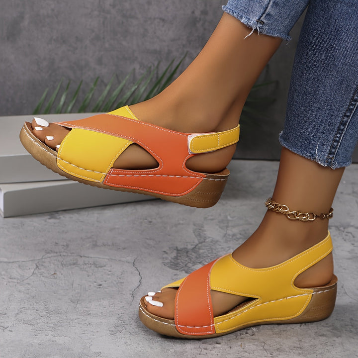 Elaine | Cushioned Wedge Sandals