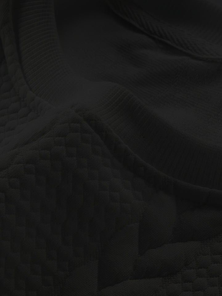 Theodore | Textured Cable-Knit Crew Sweatshirt