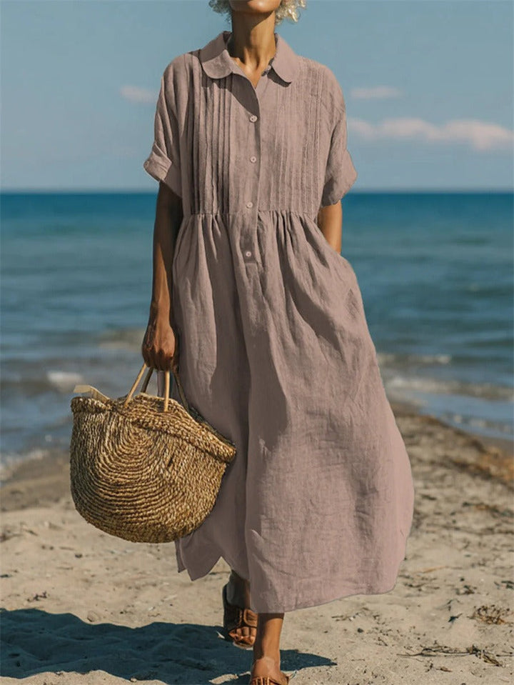 Delilah | Relaxed Collared Shirt Dress