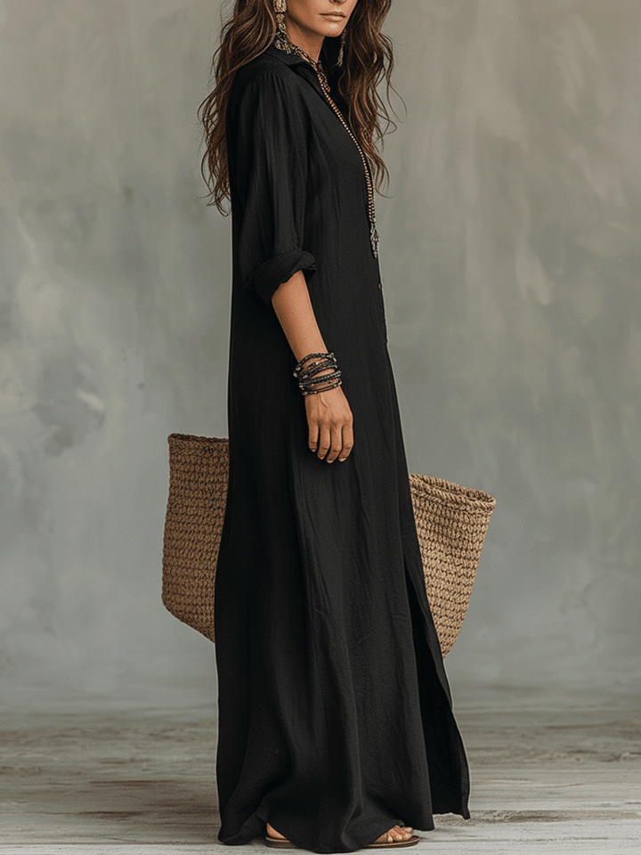 Tamara | Relaxed Button-Front Maxi Dress