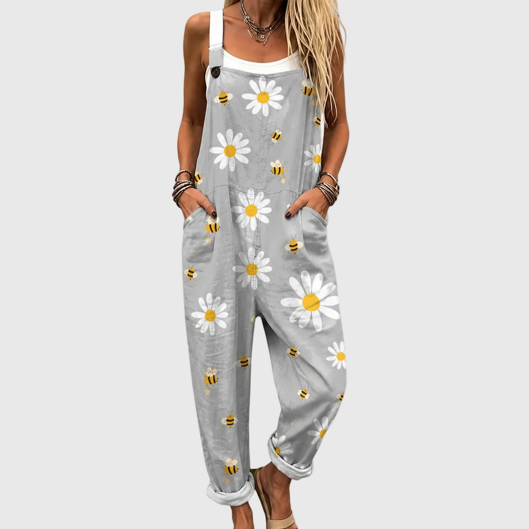 Tacita | Relaxed Daisy Bee Jumpsuit