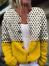 Maureen | Colour-Block Knit Cardigan