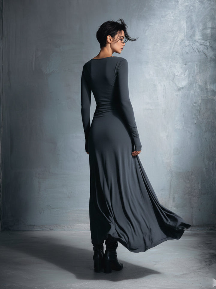 Rosanne | Draped Side-Tie Maxi Dress