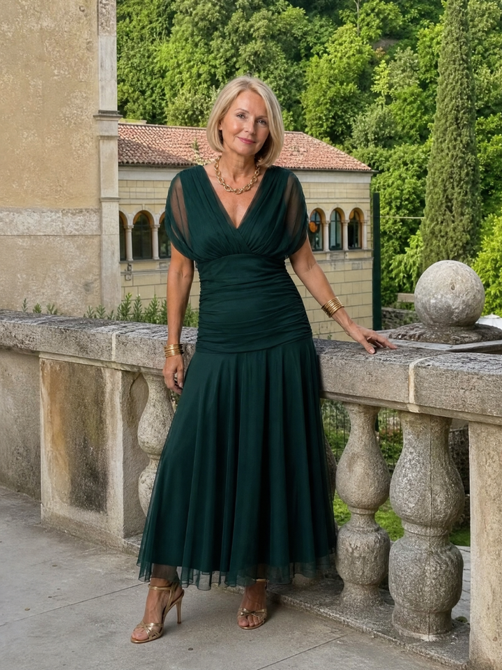 Aveline | Off-Shoulder Flowing Midi Dress