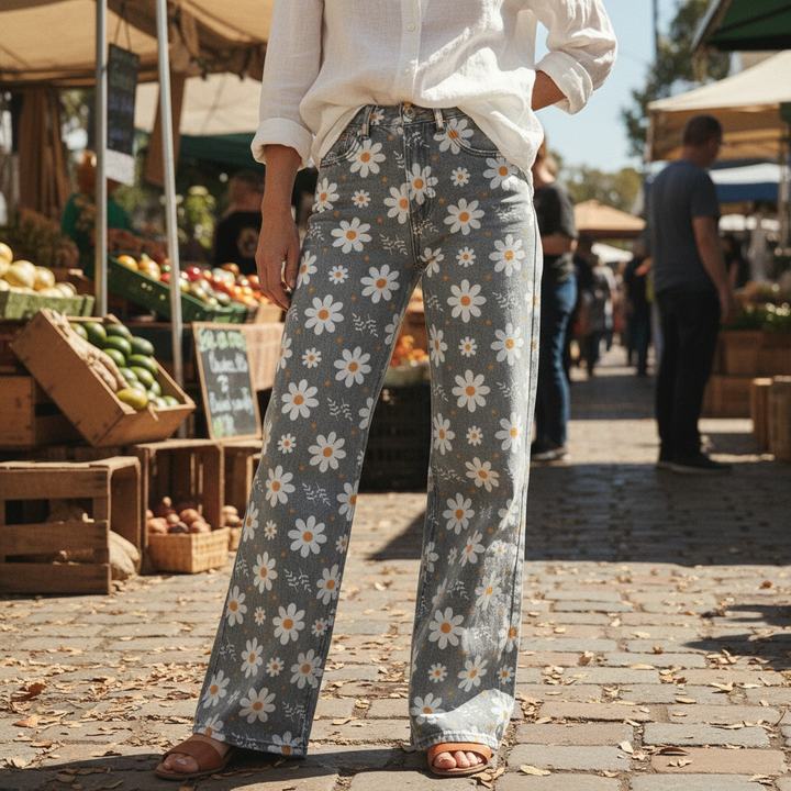 Tamsin | Wide-Leg Floral Trousers