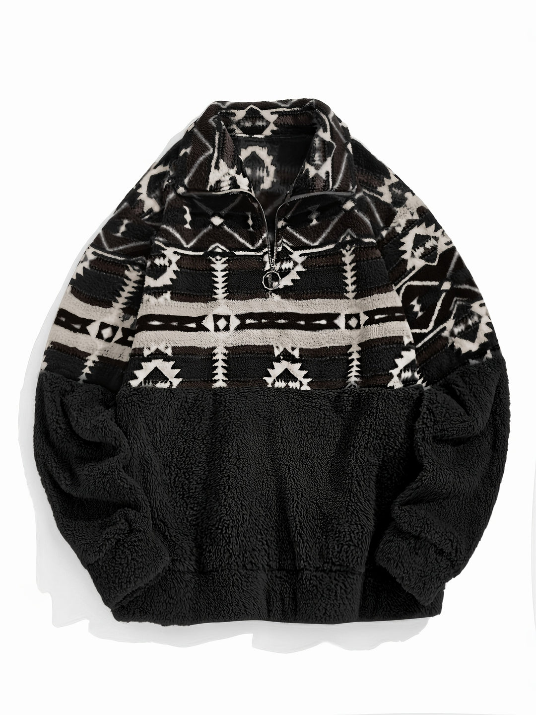 Coralie | Aztec-Pattern Half-Zip Pullover