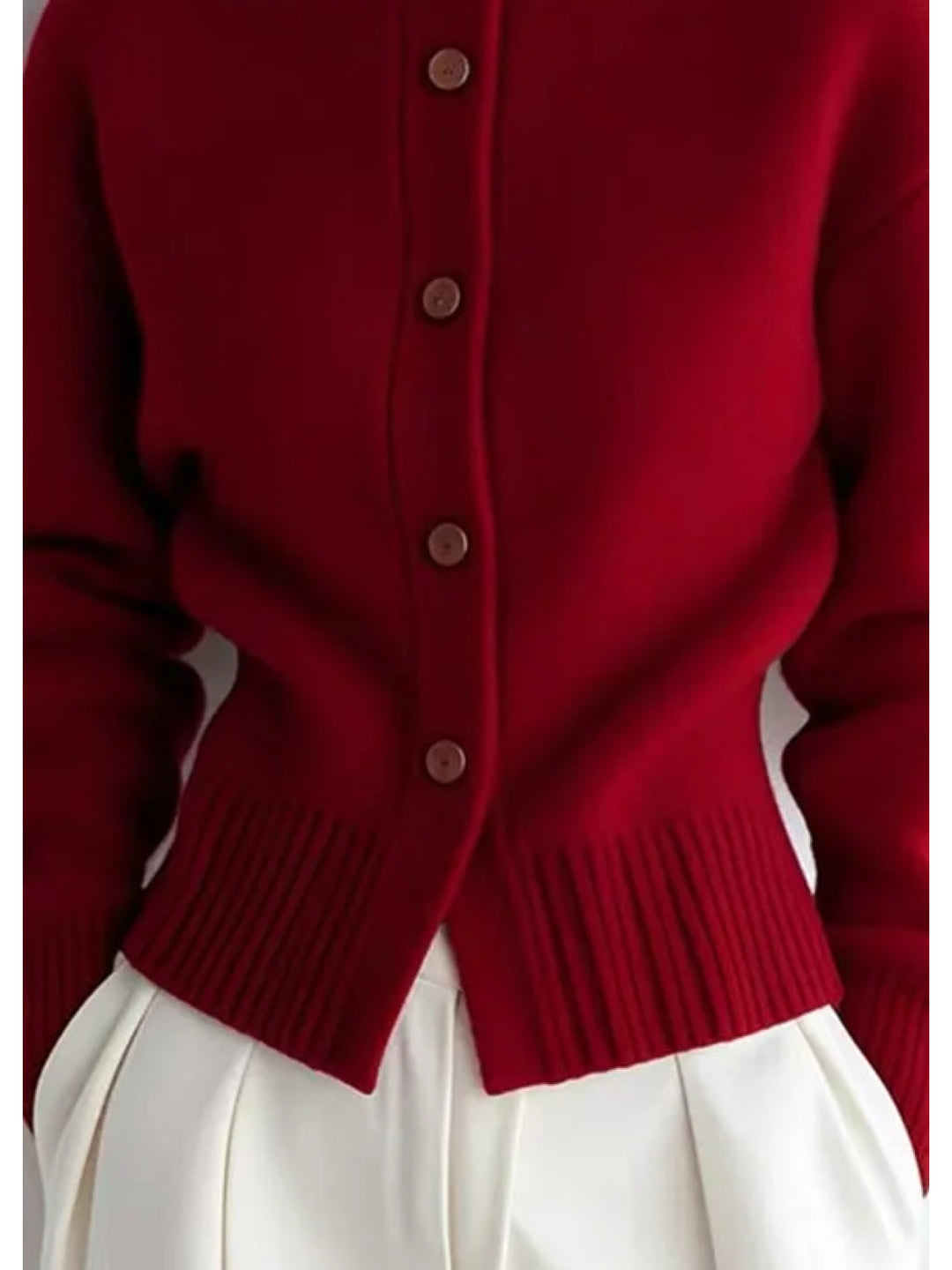 Henrietta | High-Neck Button-Front Cardigan