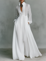 Aurora | Flowing Button-Front Maxi Dress