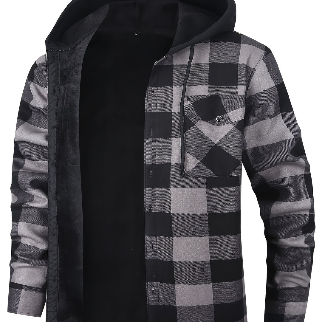 Reuben | Hooded Checked Shirt Jacket