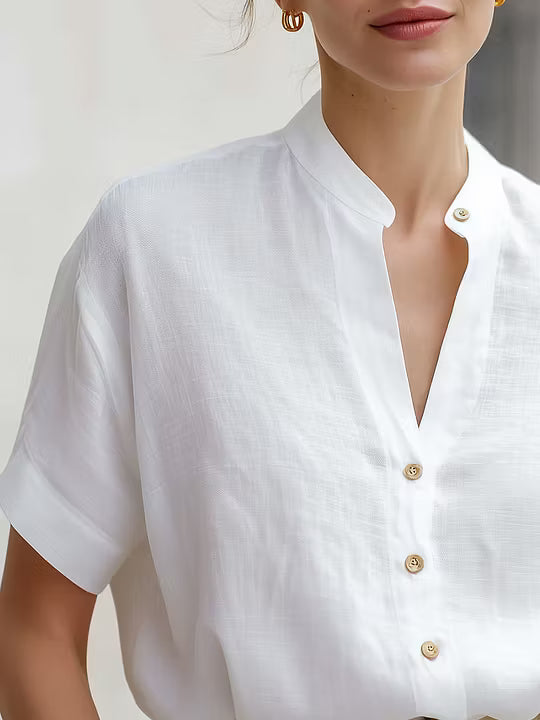 Selina | Refined Stand-Collar Blouse
