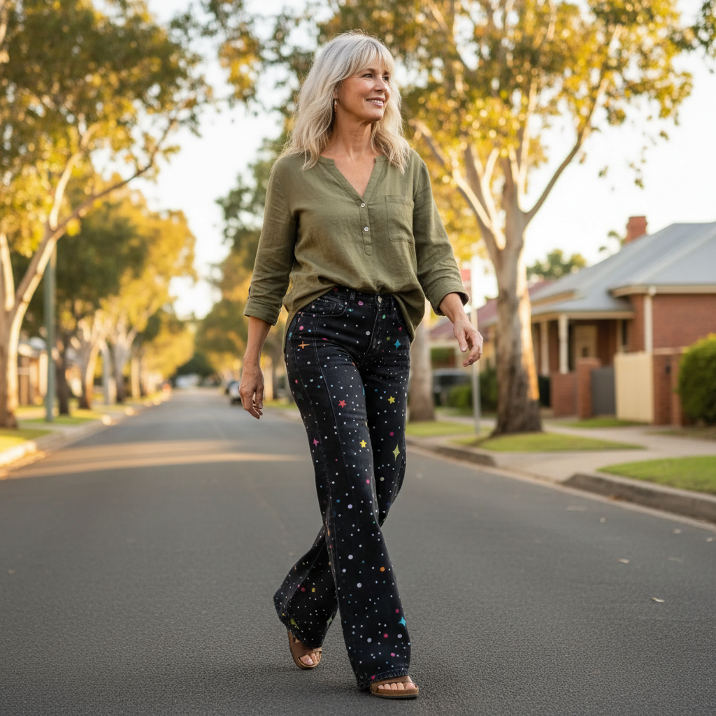 Serena | Celestial Wide-Leg Trousers