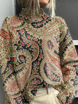 Rosaleen | Heritage Paisley Turtleneck Sweater