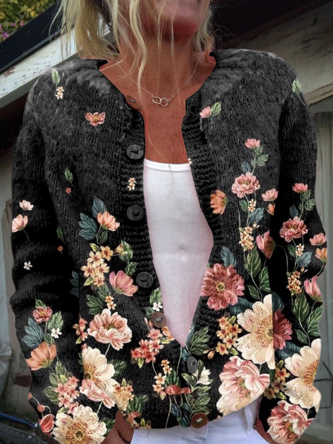Danielle | Floral Knit Cardigan