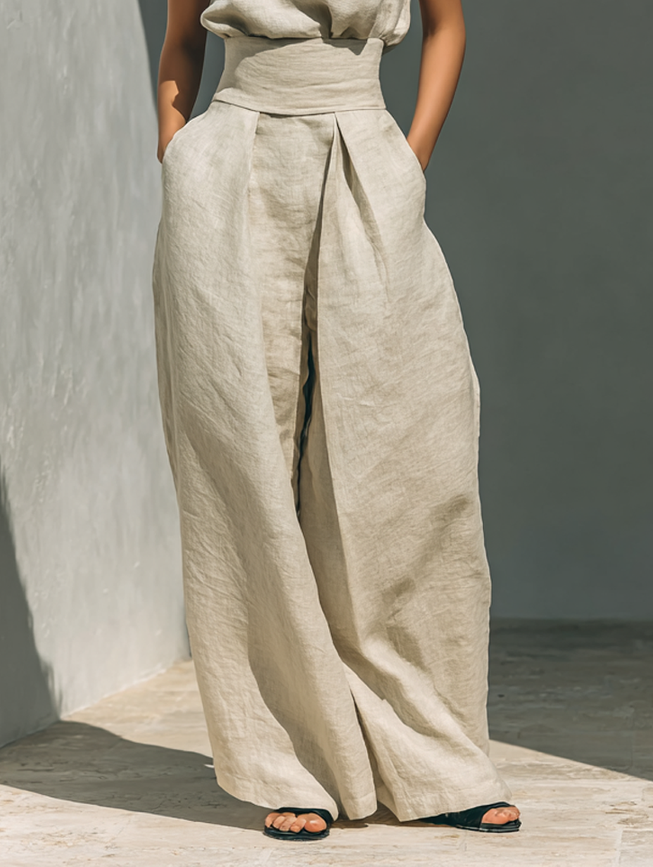 Adrienne | Elegant Wide-Leg Two-Piece Set