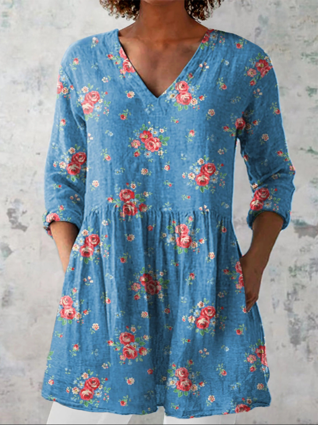 Belinda | Floral V-Neck Tunic