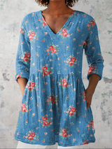 Belinda | Floral V-Neck Tunic