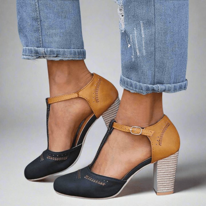 Suzette | Timeless T-Strap Heels