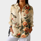 Katherine | Vintage Garden Button-Up Blouse