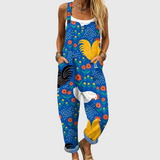 Catriona | Rooster Print Jumpsuit