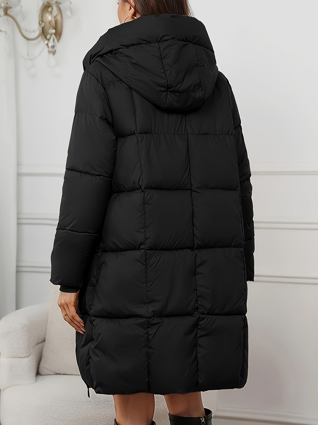 Valentina | Longline Hooded Puffer Coat