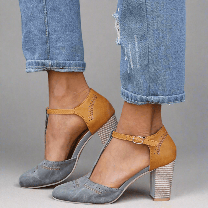 Suzette | Timeless T-Strap Heels
