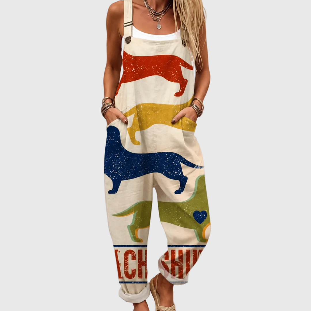 Sinead | Retro Dachshund Jumpsuit