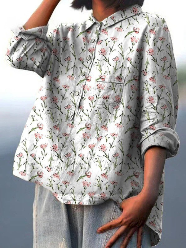 Deborah | Delicate Floral Relaxed Shirt