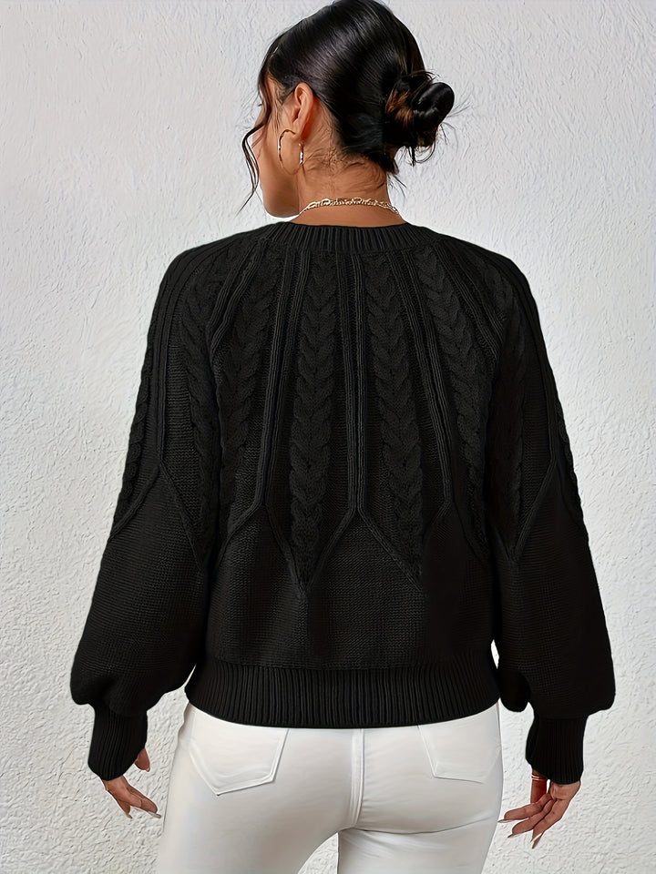 Fiona | Cable-Knit Round-Neck Sweater