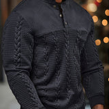 Malcolm | Textured Button-Neck Henley