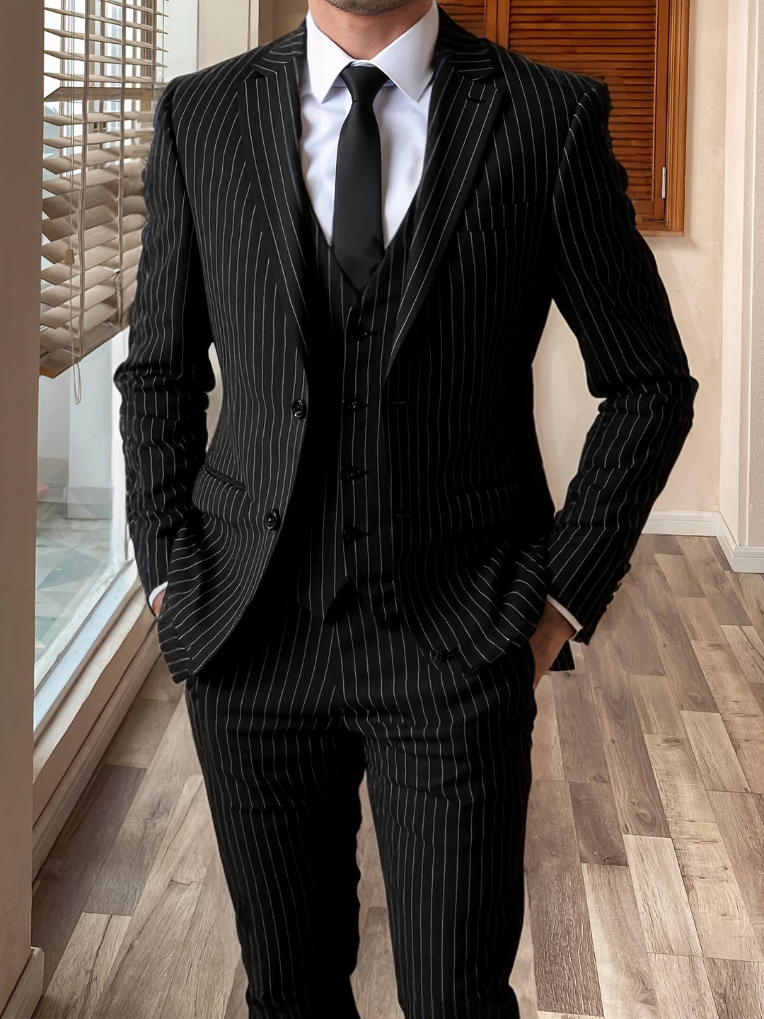 Ashford | Pinstripe Three-Piece Suit