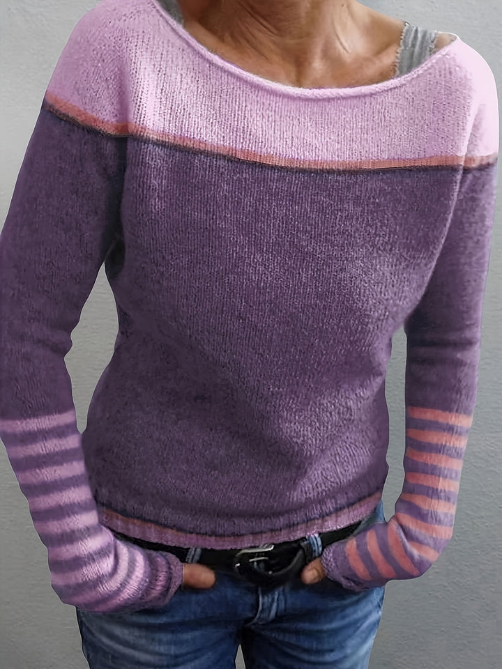Marion | Colour-Block Long Sleeve Jumper