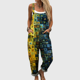 Eglantine | Mosaic Print Dungaree Jumpsuit