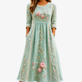 Cassia | Floral Garden Midi Dress