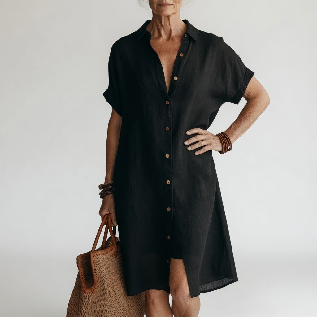 Manon | Relaxed Button-Through Shirt Dress