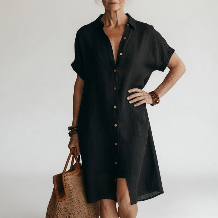 Manon | Relaxed Button-Through Shirt Dress
