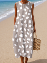 Frances | Relaxed Sleeveless Midi Dress