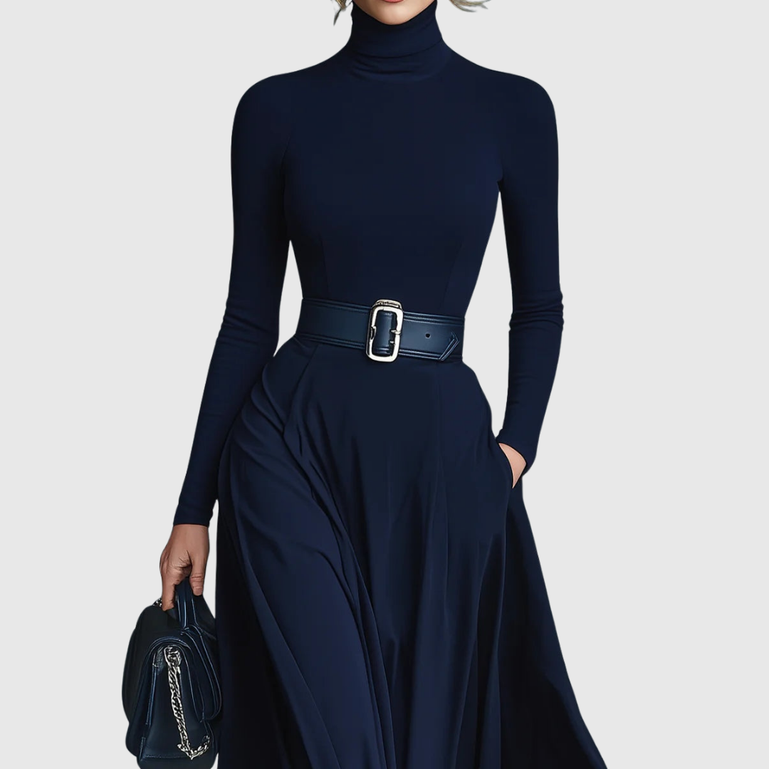 Eleanor | High-Neck Belted Maxi Dress