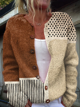 Ingrid | Colour-Block Knit Cardigan