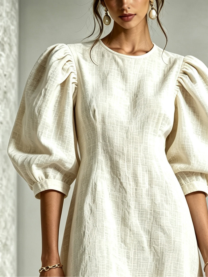 Wren | Blossom-Hem Puff-Sleeve Mini Dress