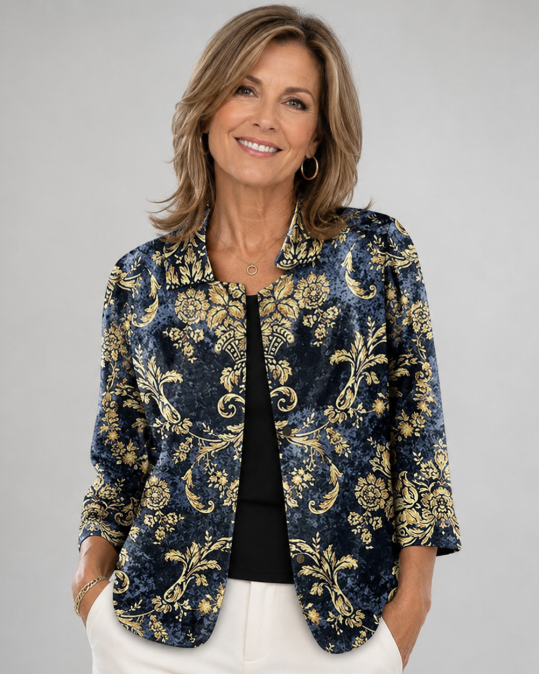 Suzanne | Ornate Open-Front Jacket