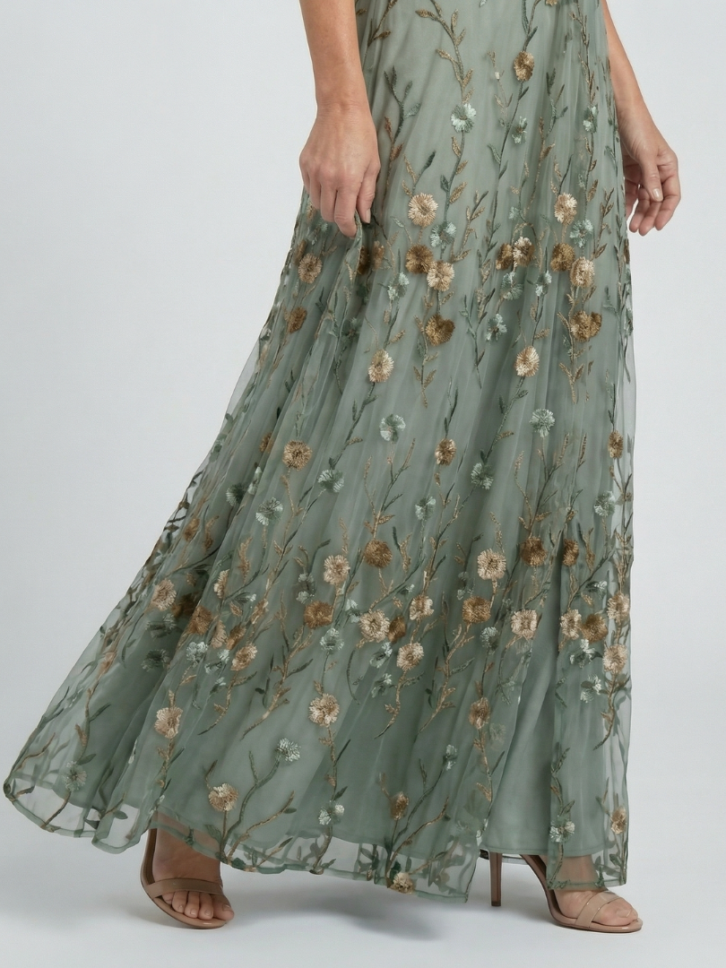 Rosalind | Floral V-Neck Maxi Dress