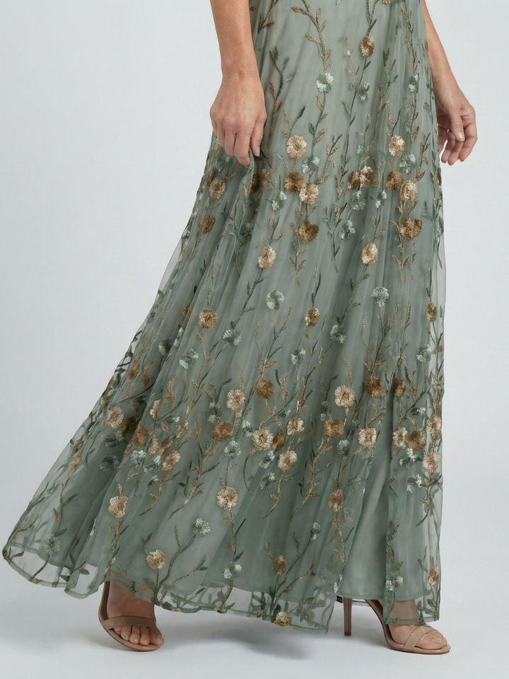 Rosalind | Floral V-Neck Maxi Dress