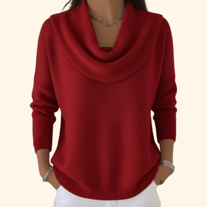 Deanna | Draped Cowl Neck Sweater