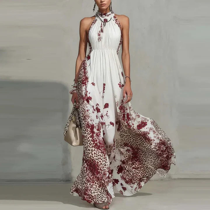 Rowena | Floral Halter Maxi Dress