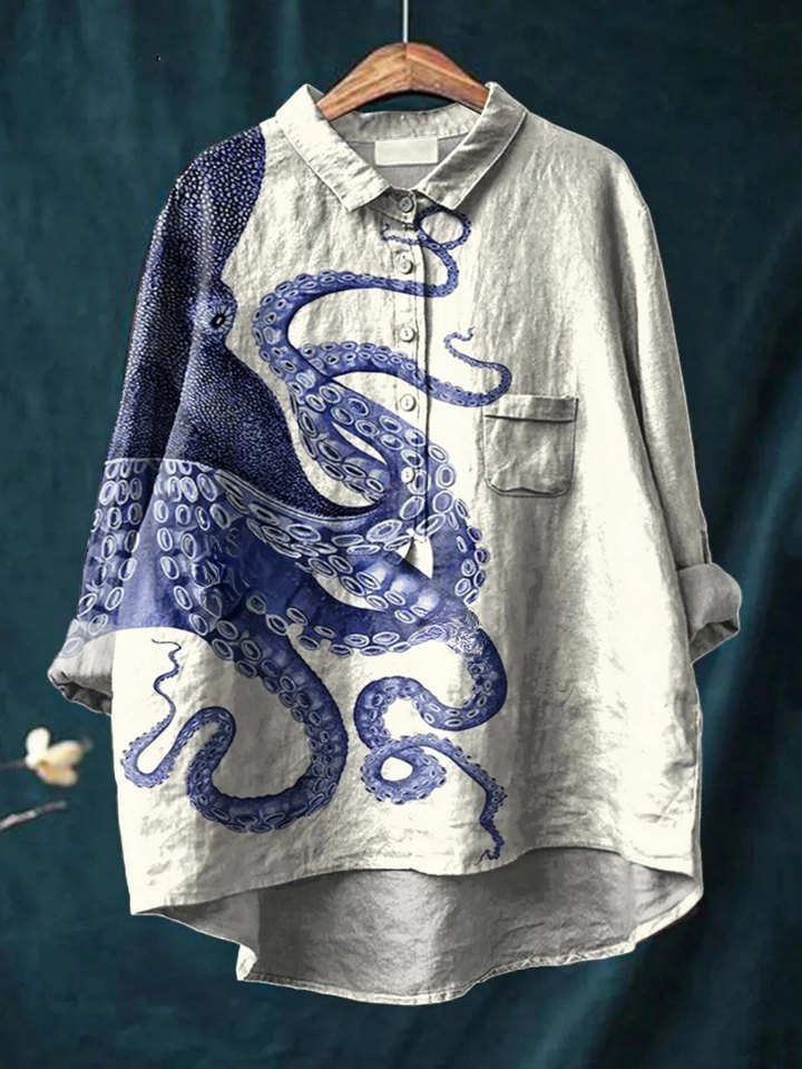 Teresa | Ocean-Inspired Art Print Shirt