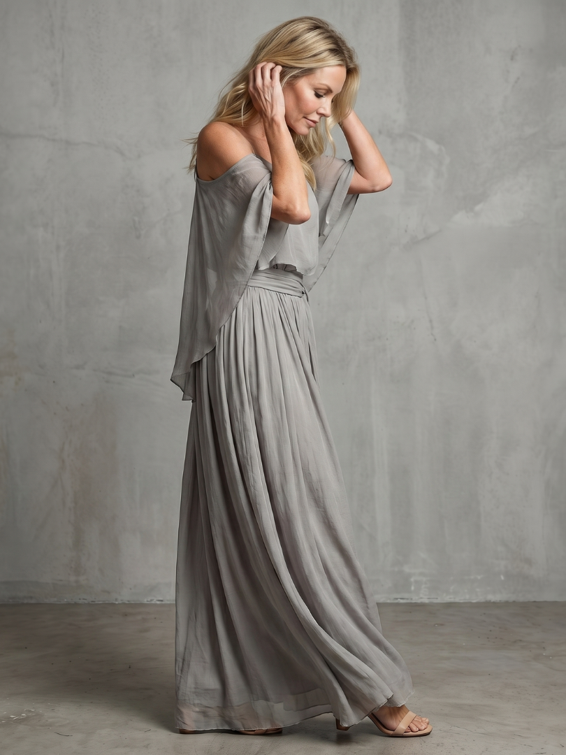 Elaine | Draped Cold-Shoulder Two-Piece Set